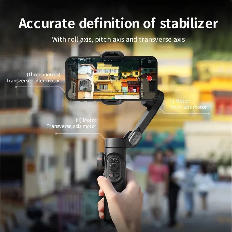 AOCHUAN 3-Axis Handheld Gimbal Stabilizer Smartxe for Smartphone for Iphone Android AI Face Tracking Tiktok Vlog