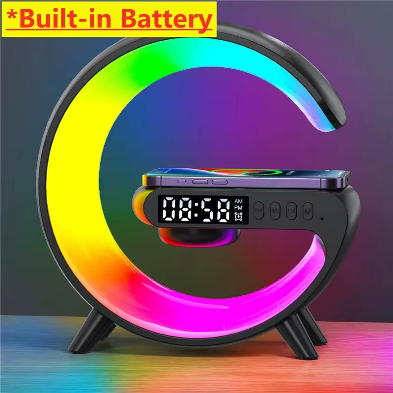 Bluetooth Speaker + Night Light Lamp + Fast Charging Station Dock