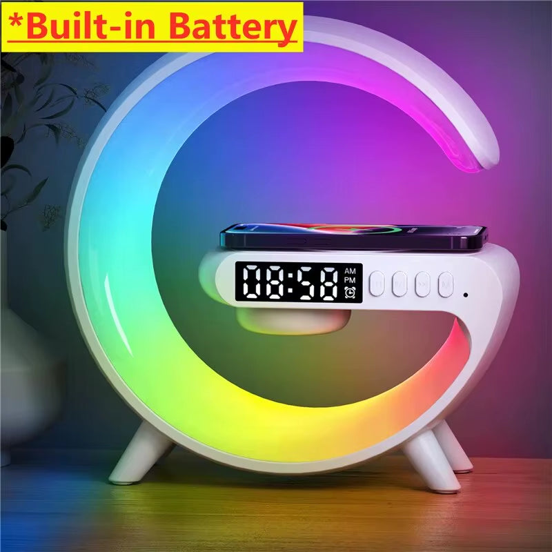 Bluetooth Speaker + Night Light Lamp + Fast Charging Station Dock