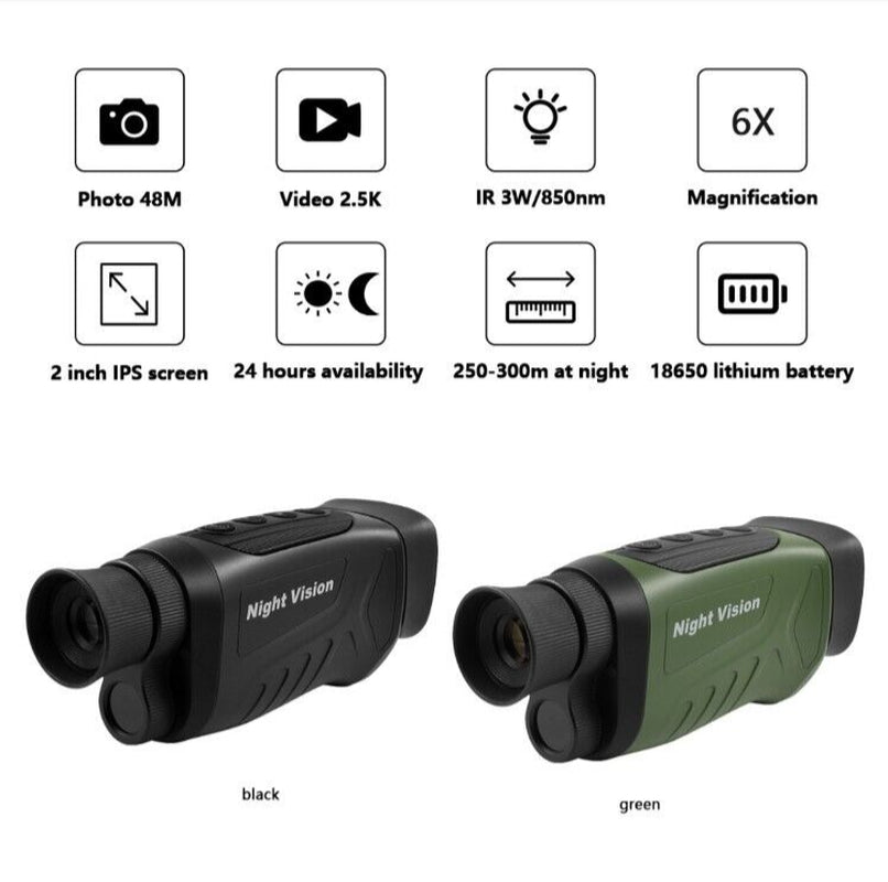 Night Vision 8X Digital Zoom Telescope Monocular Photo Video for Hunting Outdoor