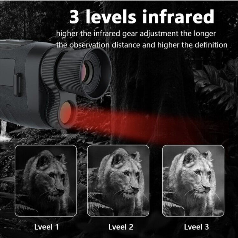 Night Vision 8X Digital Zoom Telescope Monocular Photo Video for Hunting Outdoor