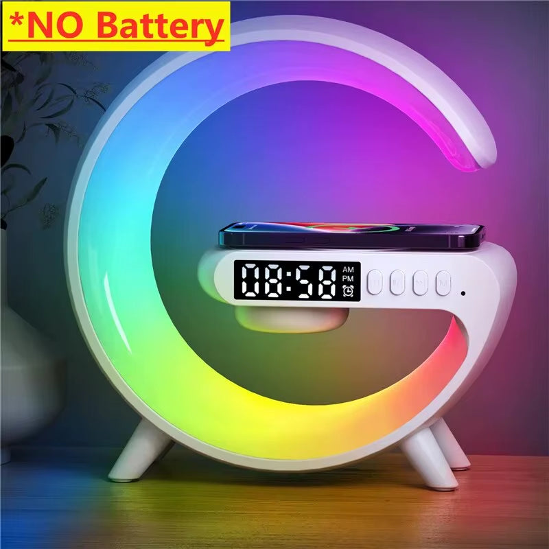 Bluetooth Speaker + Night Light Lamp + Fast Charging Station Dock