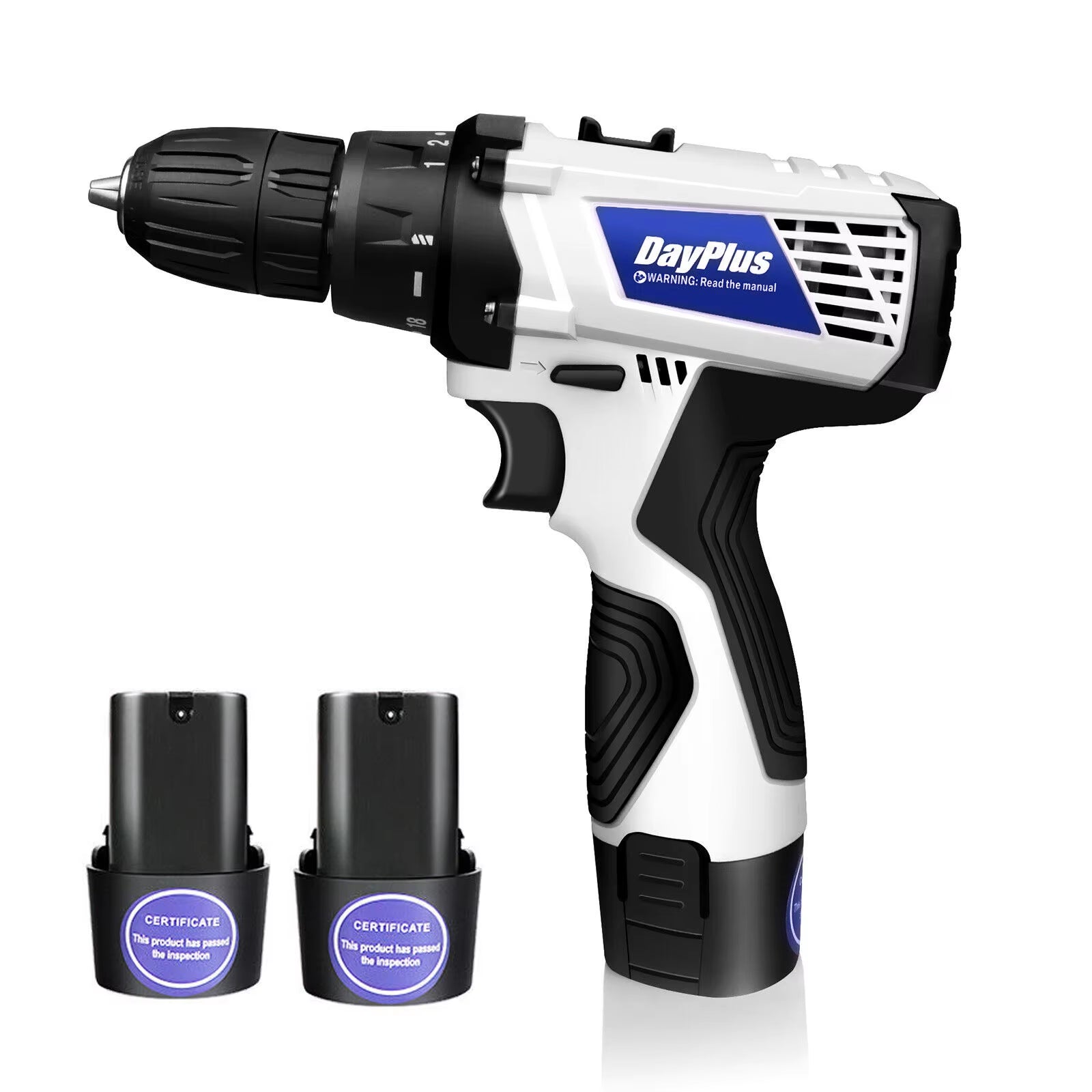 Cordless Drill Screwdriver with Battery, 45Nm Electric Screwdriver, Impact Driver Drill, 2 Speed, Forward & Reverse Setting