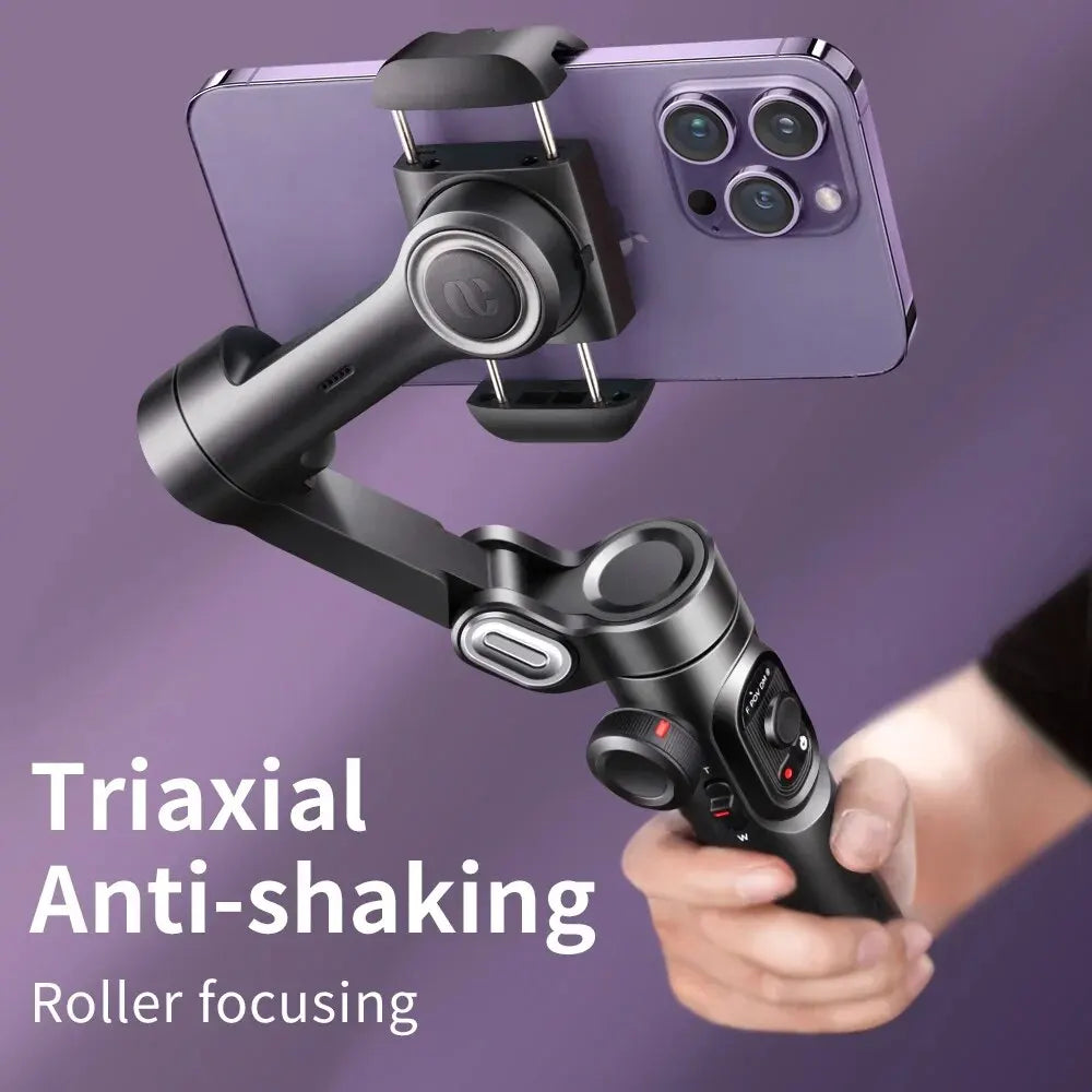 AOCHUAN 3-Axis Handheld Gimbal Stabilizer Smartxe for Smartphone for Iphone Android AI Face Tracking Tiktok Vlog