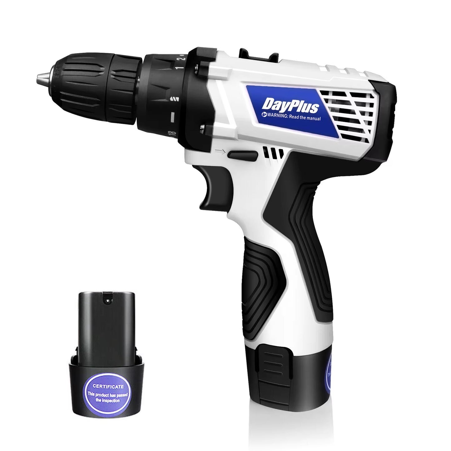 Cordless Drill Screwdriver with Battery, 45Nm Electric Screwdriver, Impact Driver Drill, 2 Speed, Forward & Reverse Setting